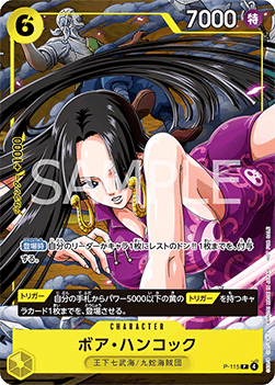 Carte One Piece Card Game Boa Hancock P-115 V.1, extension Promos (Japanese), rareté Promo