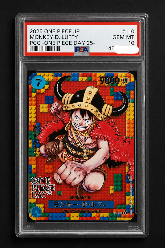 Carte PSA 10 Luffy P-110 Premium Collection ONE PIECE DAY 2025 japonaise