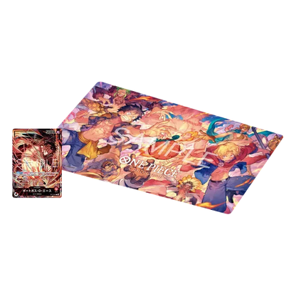 ONE PIECE Card Game Official Playmat & Carte Portgas D. Ace – OP16-001 – Flame-Flame Fruit Competition Edition JAPONAIS