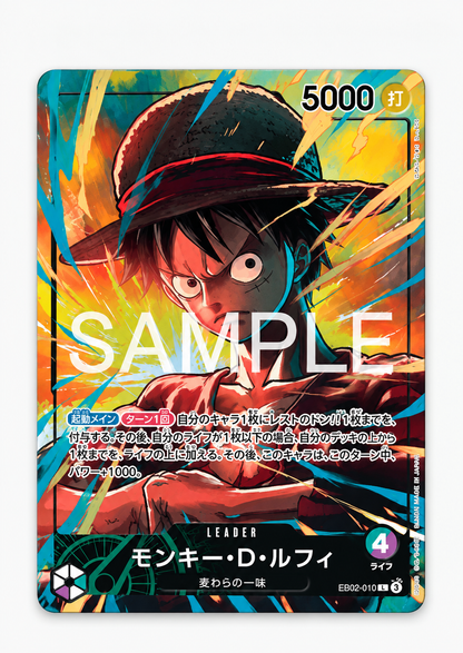 PREVENTE Bandai One Piece Card Game Playmat Vol.5 Monkey D. Luffy EB02-010 (Playmat & Leader)
